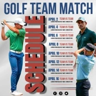 Golf Team Match Schedule Message Instagram template