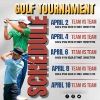 Golf Tounament Schedule Square (1:1) template