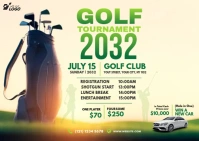 Golf Tournament Ad Postcard template