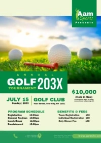 Golf Tournament Ad A4 template