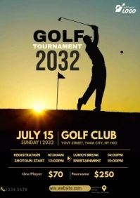 Golf Tournament Ad A4 template