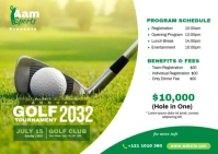 Golf Tournament Ad Postcard template