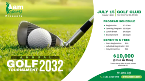 Golf Tournament Ad Twitter Plasing template