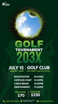 Golf Tournament Ad Instagram Story template