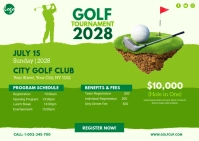 Golf Tournament Ad Postcard template