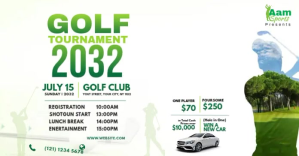 Golf Tournament Ad ภาพที่แชร์บน Facebook template