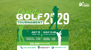 Golf Tournament Ad Publicación de Twitter template
