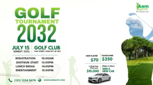 Golf Tournament Ad Publicación de Twitter template