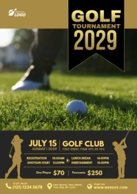 Golf Tournament Ad A4 template