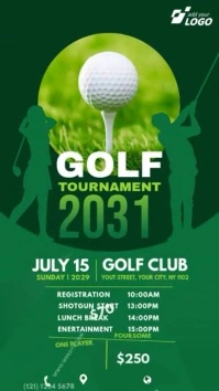 Golf Tournament Ad Instagram Story template