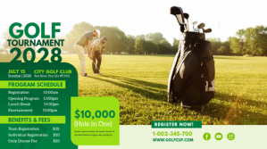 Golf Tournament Ad Publicación de Twitter template