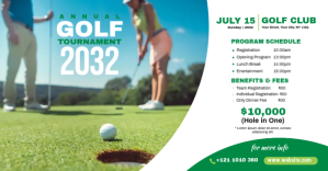 Golf Tournament Ad Immagine condivisa di Facebook template