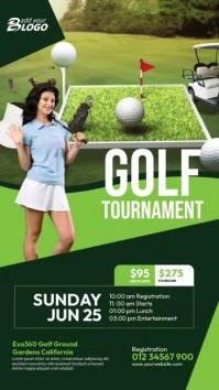 Golf Tournament Ad Instagram-Story template