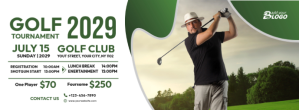 Golf Tournament Ad Template Fotografia de capa do Facebook