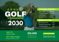 Golf Tournament Ad Template Postcard