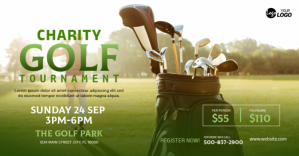 Golf Tournament Ad Template Ibinahaging Larawan sa Facebook