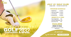 Golf Tournament Ad Template ภาพที่แชร์บน Facebook