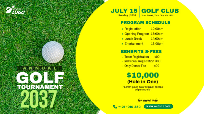 Plantilla de Golf Tournament Ad Template | PosterMyWall
