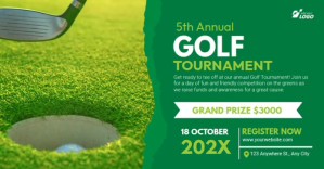 Golf Tournament Ad Template Immagine condivisa di Facebook
