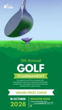 Golf Tournament Ad Template Instagram Story
