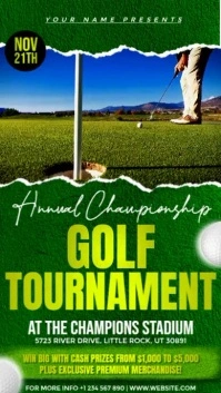 Golf Tournament Ads Digital Display (9:16) template