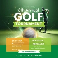 Golf Tournament Advert Instagram Post template