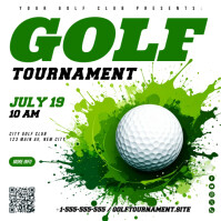 Golf Tournament Banner Publicação no Instagram template