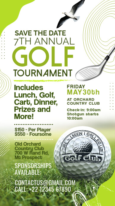 Golf Tournament Club Story Template | PosterMyWall