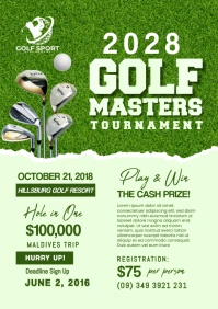 golf tournament A3 template