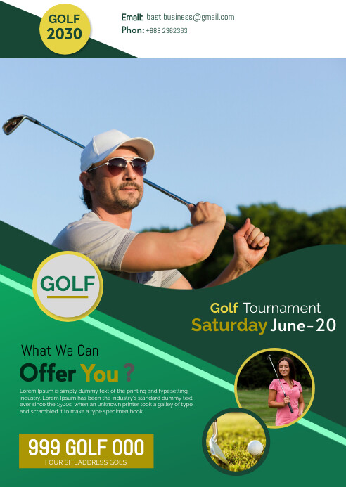Golf Program Template GOLF Tournament Template | PosterMyWall