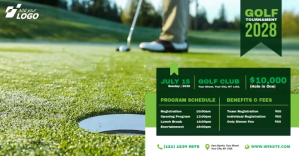 Golf Tournament Изображение, которым поделились на Facebook template