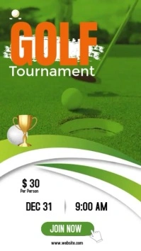 golf tournament Digital Display (9:16) template