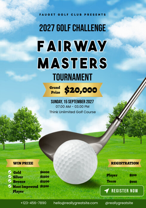 Golf Program Template Golf Tournament Template | PosterMyWall