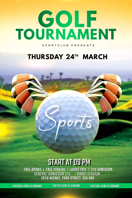GOLF TOURNAMENT Template PosterMyWall