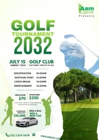 Golf Tournament A4 template