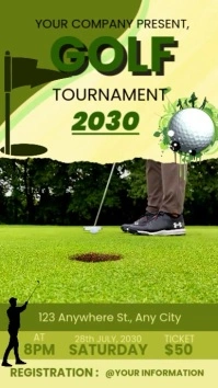 Golf Tournament  Digital Display (9:16) template