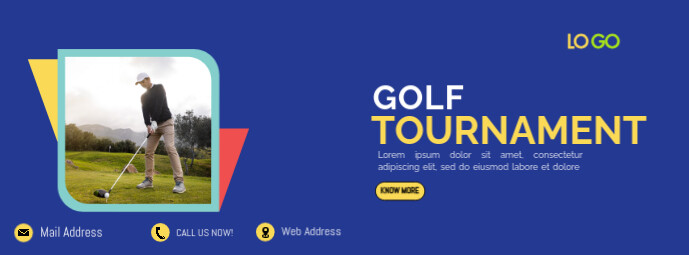 Golf Tournament Facebook Cover template