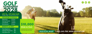 Golf Tournament Facebook Cover Facebook-coverfoto template