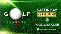 Golf Tournament Flyer Ad Digitale display (16:9) template