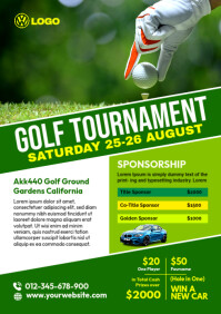 Golf tournament flyer A2 template