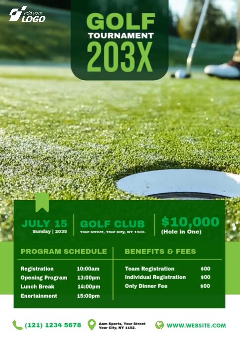 Golf Tournament Flyer Template PosterMyWall Golf Tournament Flyer Template PosterMyWall