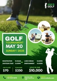Golf Tournament Flyer Template (2) A5