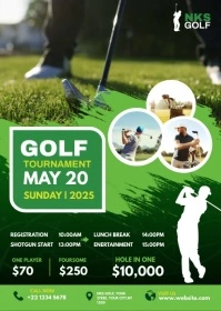 Golf Tournament Flyer Template (2) A6
