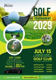 Golf Tournament Flyer Template A4