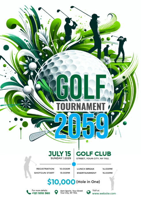 Golf Tournament Flyer Template A4