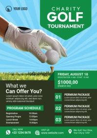 Golf Tournament Flyer Template A3