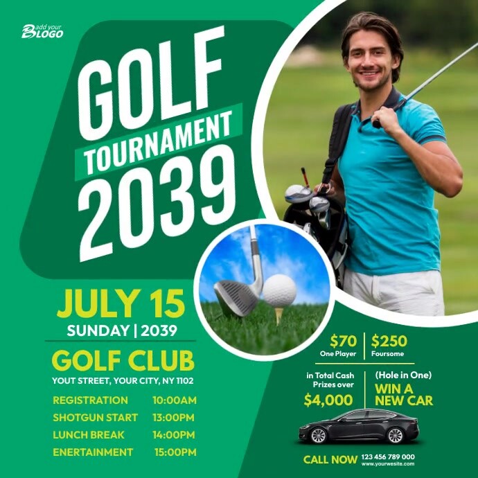 Golf Post Design Golf Tournament Instagram Post Template | PosterMyWall
