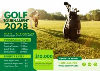 Golf Tournament Postcard template