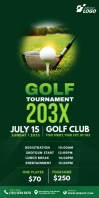 Golf Tournament Roll-Up Banner ป้ายโรลอัป 3' × 6' template