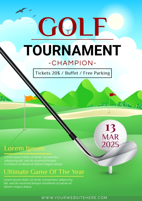Golf Program Template GOLF TOURNAMENT TEMPLATE | PosterMyWall
